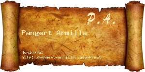 Pangert Armilla névjegykártya
